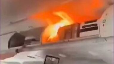 Pánico en pleno vuelo: batería portátil se incendia y obliga a avión a aterrizar de emergencia en India