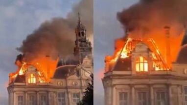  Incendio destruye el histórico Ayuntamiento de Limoges