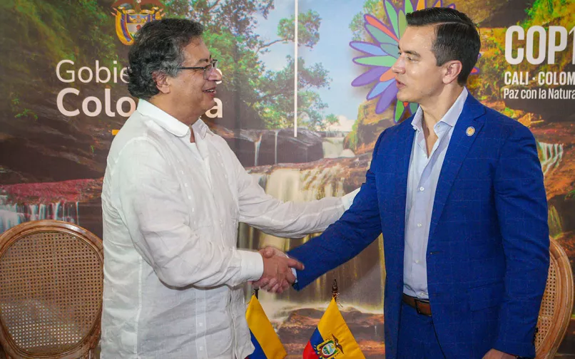 Gustavo Petro y Daniel Noboa