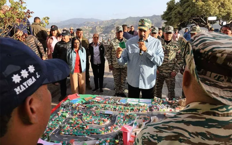 Nicolás Maduro y altos mandos militares