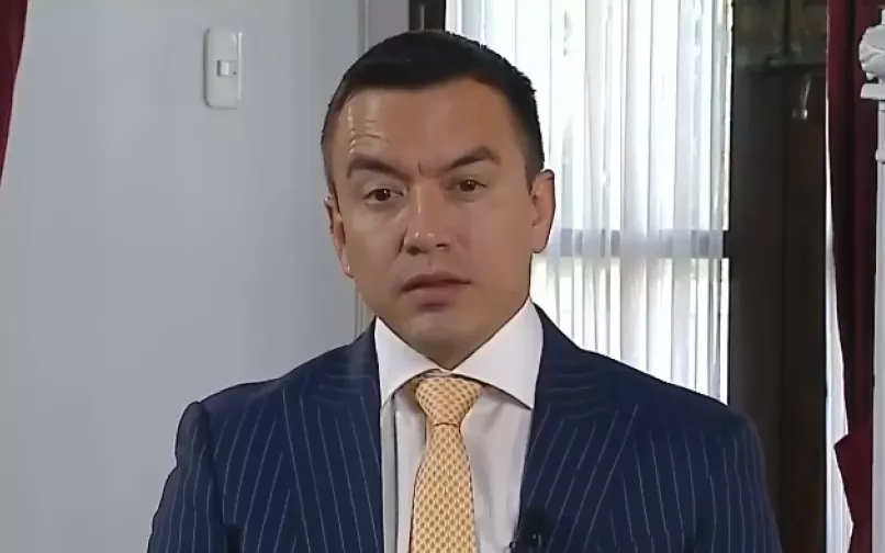 Daniel Noboa, presidente de Ecuador, en entrevista con Teleamazonas