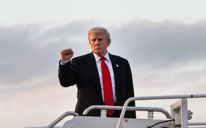 donald trump en avion presidencial