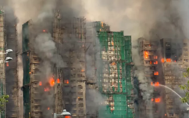 Incendio en Hong Kong