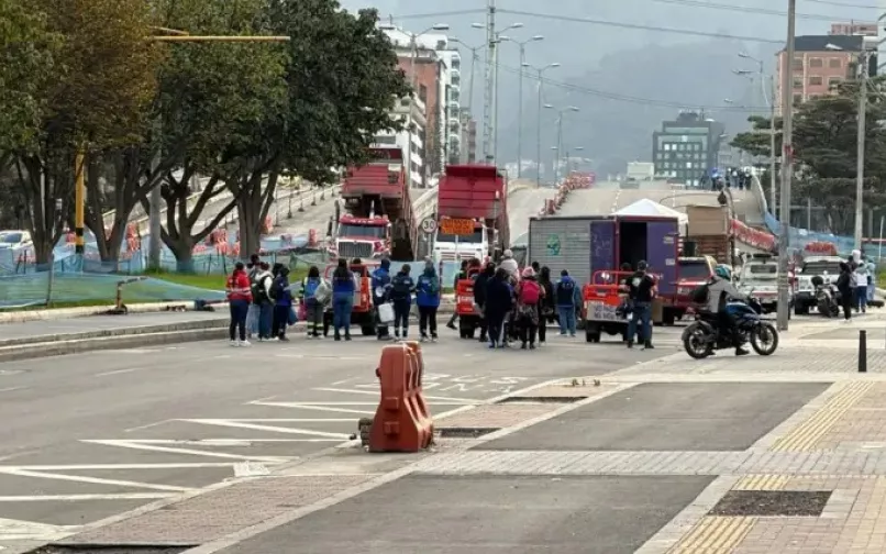 Protesta de recicladores en Bogotá