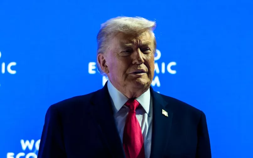Presidente de Estados Unidos, Donald Trump, en Davos, Suiza