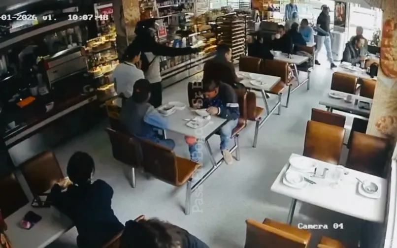 Imágenes de la cámara de seguridad del establecimiento. Captura de video