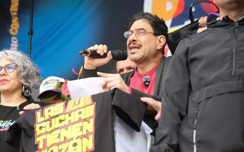 Ivan Cepeda en concentración en Soacha