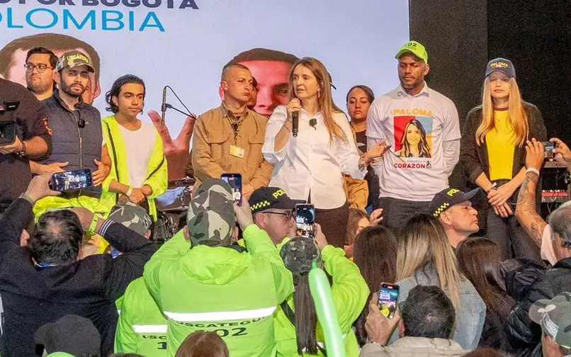Paloma Valencia en encuentro de campaña en Bogotá