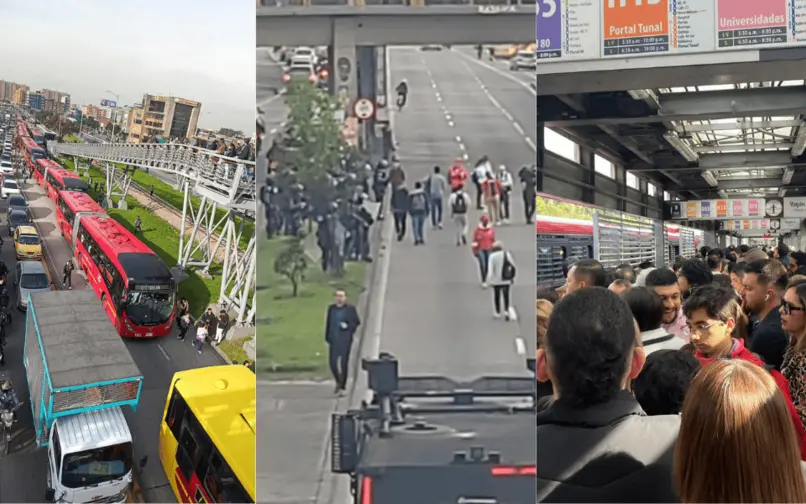 Bloqueos y congestión en Transmilenio 26