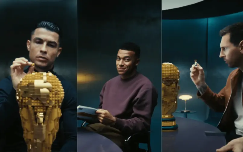 Cristiano Ronaldo, Mbappé y Messi en campaña de LEGO