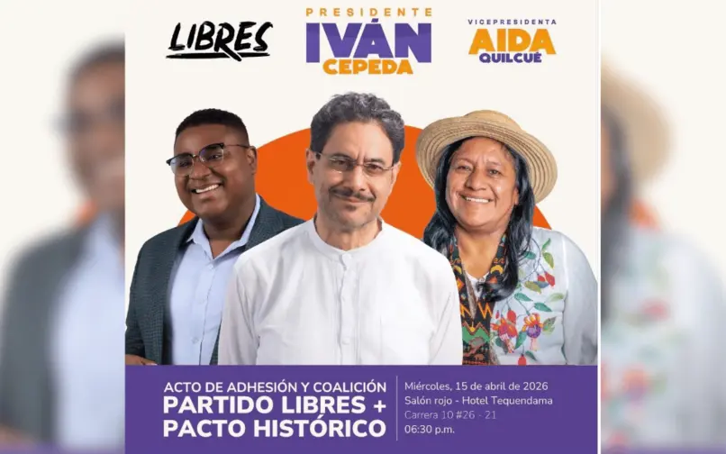 El Partido Libres anunció su respaldo a la candidatura presidencial de Iván Cepeda y Aida Quilcué