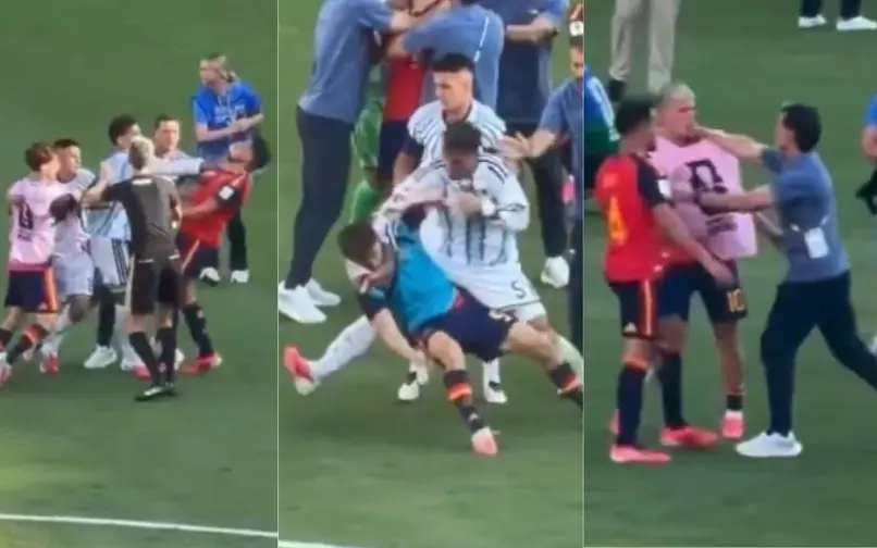 Pelea tras final del Mundial