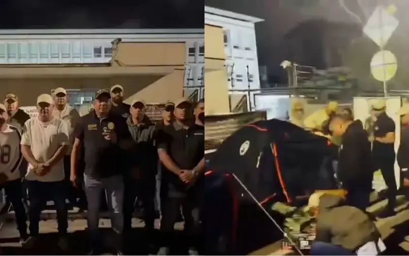 Sindicatos de escoltas de la UNP protestan 