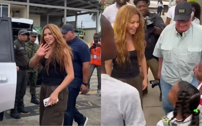 Shakira llegó al Chocó y anunció un millón de dólares para reconstruir escuelas afectadas por el terremoto