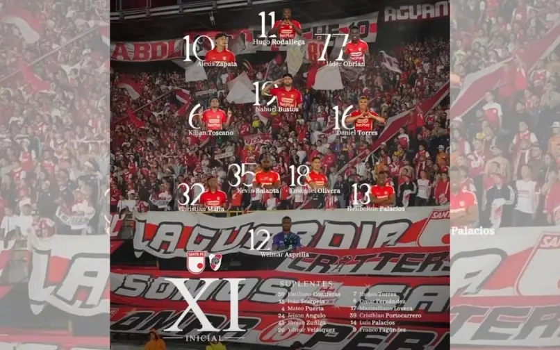 Titulares de Santa Fe ante River Plate