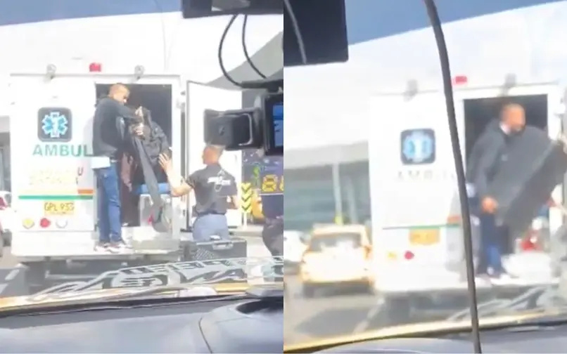 Denuncian presunto uso de ambulancia para transportar pasajeros y maletas cerca de El Dorado