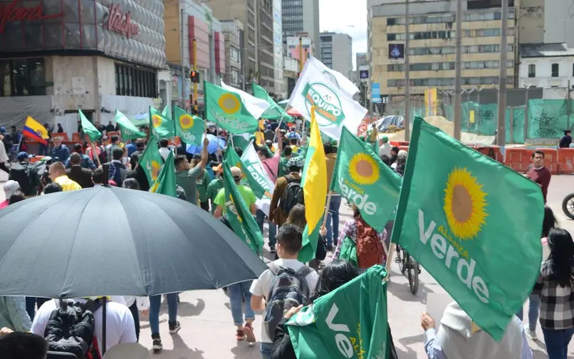 Concentración del Partido Alianza Verde