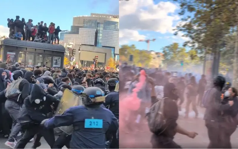 Disturbios en Paris, Francia