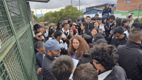 La ministra Yesenia Olaya en el Colegio Sierra Morena en Ciudad Bolívar