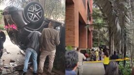 Vehículo cae desde segundo piso en el Club El Nogal 