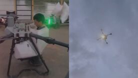 Joven viajó sobre un dron de fumigación en Meta