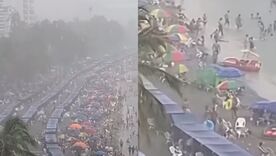Fuertes lluvias en las playas de Santa Marta