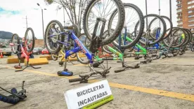 Bicicletas incautadas en Bogotá