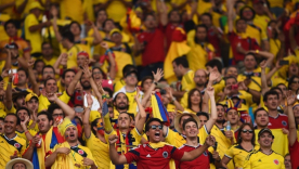 Hinchas de Colombia en el estadio