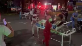 Evacuación de pacientes tras el incendio