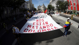 Protestas en Madrid contra Duque