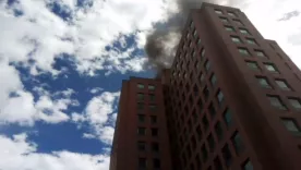 Incendio en la torre de los venados en Bogotá