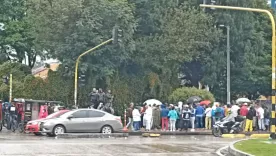 Bicitaxistas protagonizaron bloqueos en el portal Suba, Bogotá