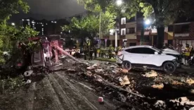 Accidente de tránsito deja cinco muertos en el barrio Los Colores, Medellín 