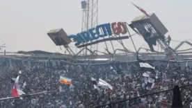 Colapsó el techo de una tribuna del estadio de Colo-Colo