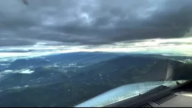 Aterrizaje en Bogotá, desde avión de capitán Ángel
