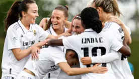 Linda Caicedo celebra, foto cortesía Real Madrid Femenino.