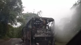 Bus incinerado 