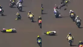 ACCIDENTE CAMPEONATO DE MOTOCICLISMO