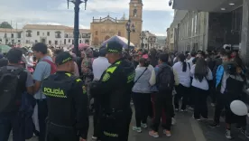 Plaza de Bolívar de Tunja protestas