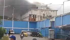 Incendio durante un motín en la cárcel El Bosque de Barranquilla