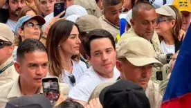 Jerónimo Uribe en la marcha a favor de su padre Álvaro Uribe Vélez