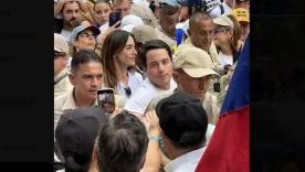 Jerónimo Uribe en la marcha a favor de su padre Álvaro Uribe Vélez