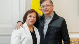 ​Yolanda Villavicencio, viceministra de Relaciones Exteriores; y el presidente Gustavo Petro