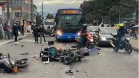 Siniestro vial sobre la AV. Mutis en Bogotá