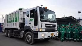 Camiones de basura programa Basura Cero en Bogotá