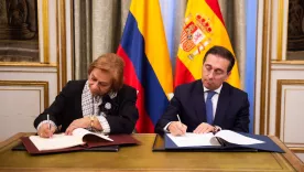 Rosa Villavicencio y José Manuel Albares, cancilleres de Colombia y España