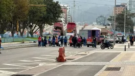 Protesta de recicladores en Bogotá