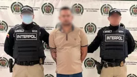 Alias Virolo, capturado tras una operación coordinada entre la Policía Nacional, la Interpol y autoridades venezolanas, era buscado por homicidio, extorsión y hurto agravado - crédito Dijín Policía