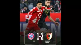 Luis Díaz con el Bayern Múnich ante el FC Augsburg
