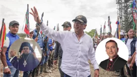 Gustavo Petro, obispo ortodoxo Timoteo Torres Esquivel y monseñor Rubén Darío Jaramillo